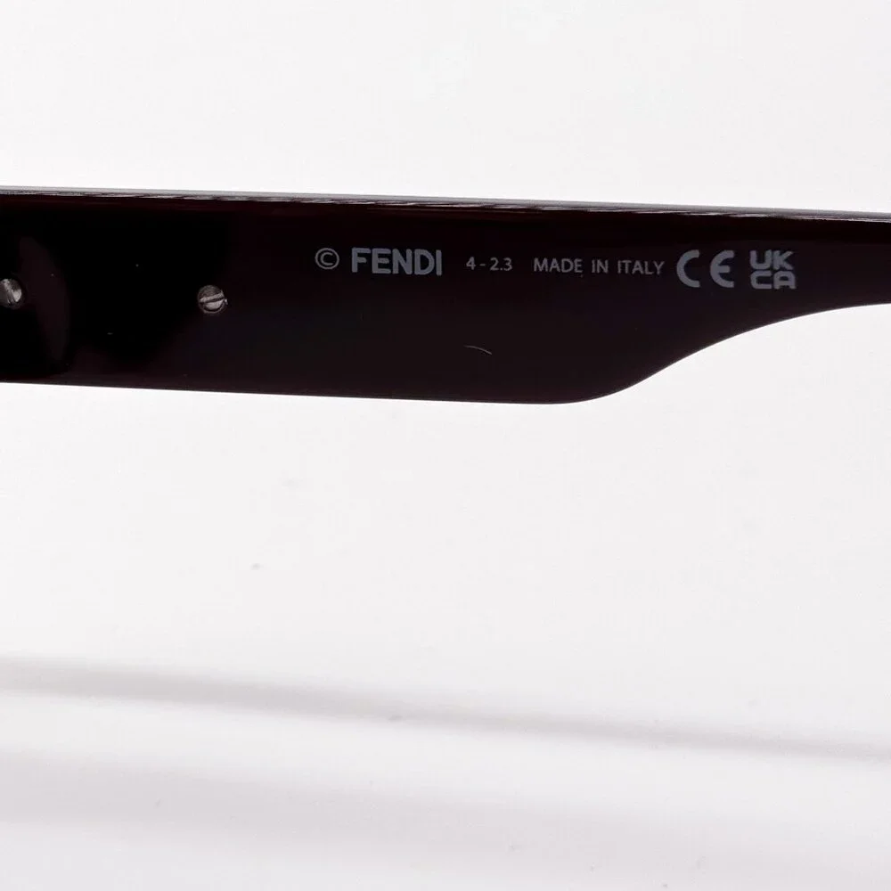 NEW FENDI FE40091U 69A BORDEAUX GREY SQUARE MEN SUNGLASSES FENDI